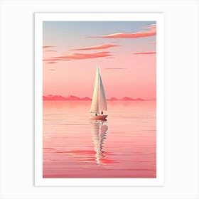 Boat on the sea 2 Art Print