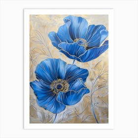 Blue Poppies 26 Art Print