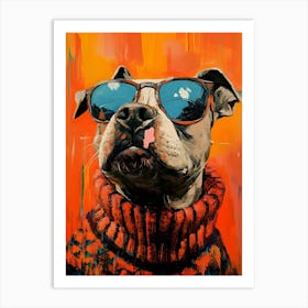 Too Cool Pitbull 4 Art Print