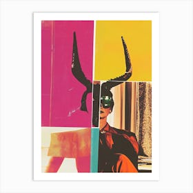 'Devil Horns' Collage Art Print