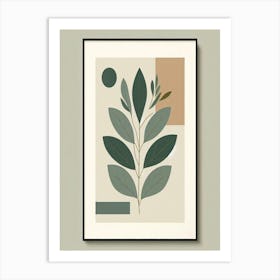 boho Abstract Leaf Print Art Print