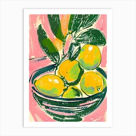 Lemons In A Bowl Art Print