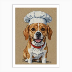 Chef Dog 1 Art Print