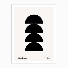 Geometric Bauhaus Poster B&W 30 Art Print