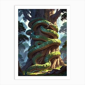 Snakes In The Forest Art Print