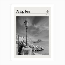 Naples Italy Black And White Art Print