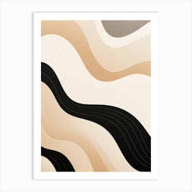 Abstract Wavy Lines Art Print