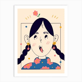 Flower Girl Art Print