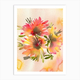 Watercolor Flowers Art Print