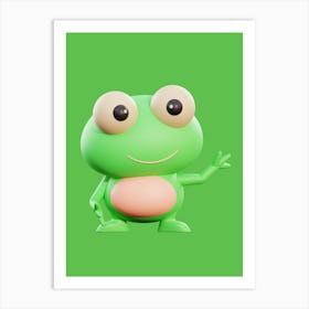 Frog green Art Print