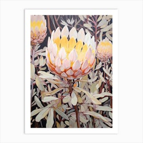 Protea 1 Flower Painting Art Print