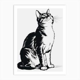 Cat Sitting 2 Art Print