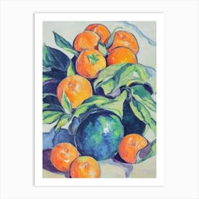 Tangerine 1 Vintage Sketch Fruit Art Print