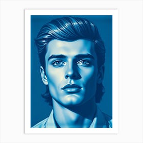 Pop Blue Washed Man Art Print