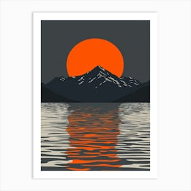 Sunset In The Mountains 63 Art Print