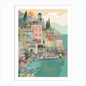 Lake Como 2, Italy Illustration Art Print
