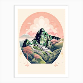 Machu Picchu   Cusco, Peru   Cute Botanical Illustration Travel 0 Art Print