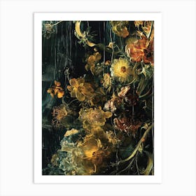 Flowers By Rembrandt Art Print