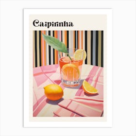 Caipirinha Retro Cocktail Poster Art Print