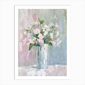 A World Of Flowers Sweet Peas 3 Painting Art Print