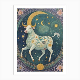 Zodiac Bull Art Print