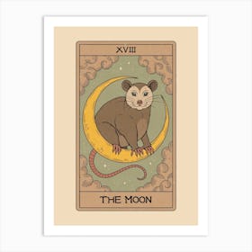 The Moon - Possum Tarot 1 Art Print