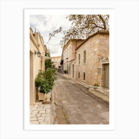 Street In The Plaka Of Athens Art Print