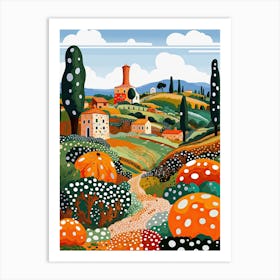 Agrigento, Italy, Illustration In The Style Of Pop Art 3 Art Print