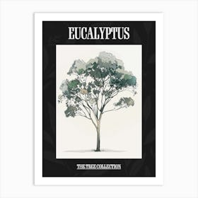 Eucalyptus Tree Pixel Illustration 3 Poster Art Print