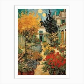 Garden At Night art print Art Print