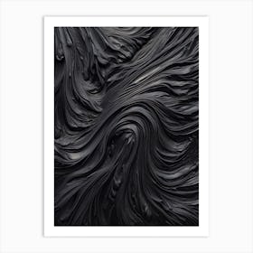 Black Art Textured 2 Art Print