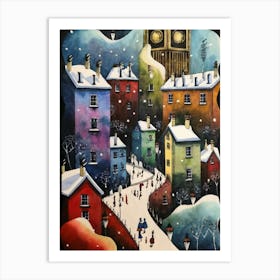 Snowy London Art Print