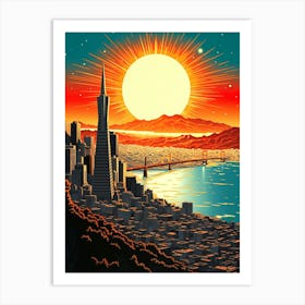 Sunset In San Francisco Art Print