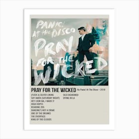 Pray For The Wicked By Panic! At The Disco 2018 Poster Decor 4 Art Print