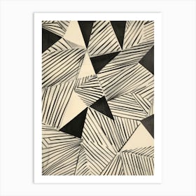 'Black And White Triangles' 2 Art Print