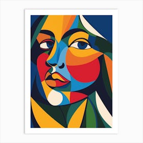 Abstract Woman'S Face 16 Art Print