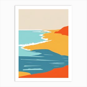 Coolum Beach Australia Midcentury Art Print