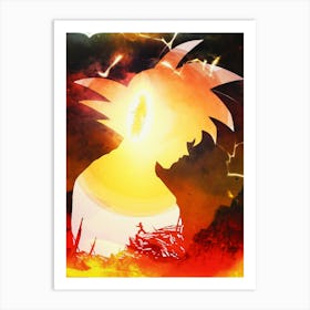 Anime Negative Space ― My Fight Goku Art Print