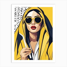 Gorgeous woman , Pop Art Art Print