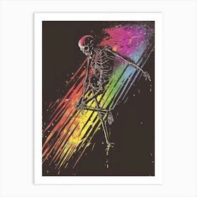 Skeleton Dancer 2 Art Print