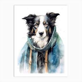 Border Collie Dog As A Jedi 4 Art Print