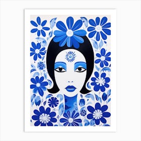 Blue Flowers 30 Art Print