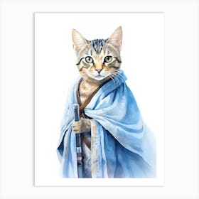 Egyptian Mau Cat As A Jedi 2 Art Print