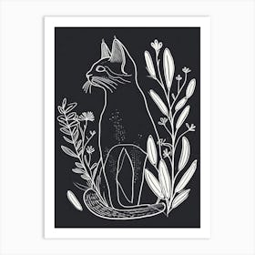 Nebelung Cat Minimalist Illustration 2 Art Print