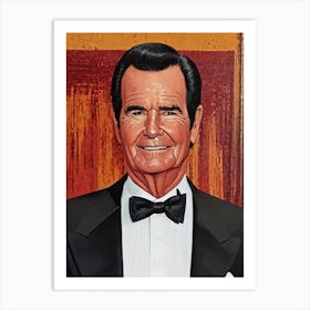 James Garner Illustration Movies Art Print