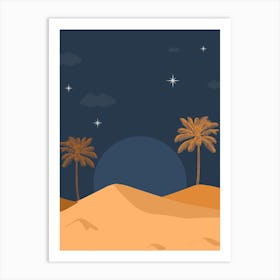 Night In The Desert Art Print