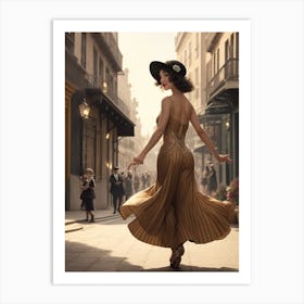 Woman In A Dress Art Print
