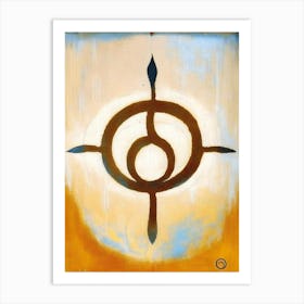 Om Symbol Abstract Painting Art Print