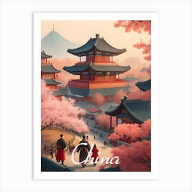 China Temple Art Print