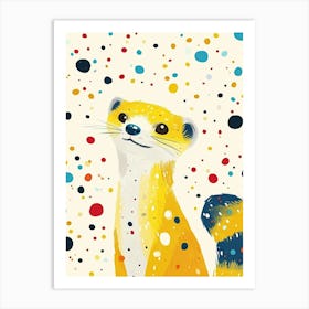 Yellow Ferret 1 Art Print